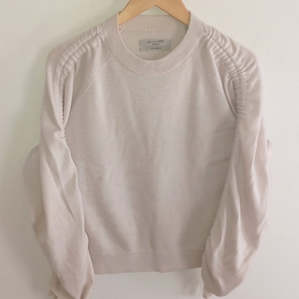 NWOT AllSaints "Eros Jumper - cream/pink" - Picture 5 of 10